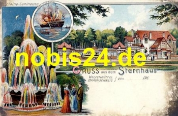 Wolfenbüttel Litho Gasthof Sternhaus *ca.1900