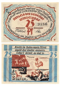 25474 Winzeldorf emergency money 25 Pfennig around 1920