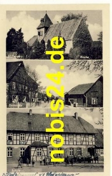 38543 Hillerse Kirche Schule o 21.3.1953