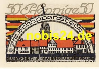 38170 Schöppenstedt emergency money 50 pfennigs 1921