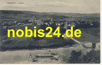 37619 Kemnade Weser with steamship o 22.8.1910