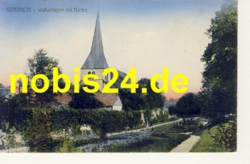 37154 Northeim Wallanlagen mit Kirche o 18.7.1916