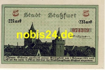 39418 Stassfurt Emergency money 5 Mark 1919