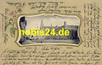 39261 Zerbst Town Hall Art Nouveau card o 21.1.1904