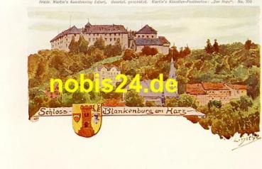 38889 Blankenburg Harz Castle artist card *ca.1910
