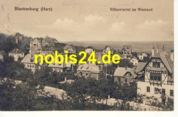 38889 Blankenburg Villenviertel im Westend o 1912