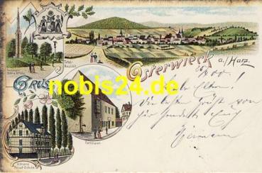 38835 Osterwieck Litho Schule Rathaus o 25.4.1900