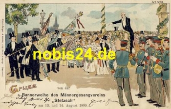 Stetzsch Dresden litho banner consecration o 1899