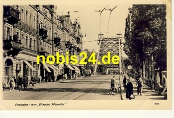 Blasewitz Dresden Schillerplatz Blaues Wunder o 1958