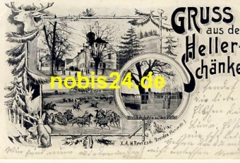 Hellerau Dresden Litho Hellerschänke o 1907