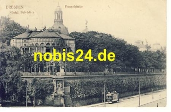Dresden Belvedere Frauenkirche o 3.2.1909