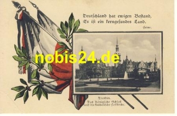 Dresden Old Town Castle Patriotika WWI *ca.1915