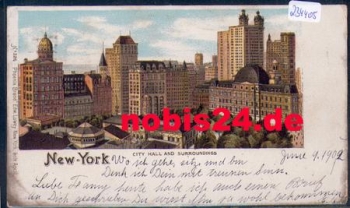 New York City Hall and Surroundings Litho o 20.6.1902