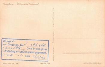 16775 Neuglobsow HOG lake terrace *approx. 1960 RS Printing Approval