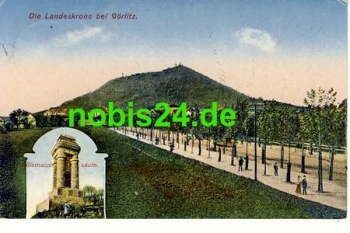 02826 Görlitz Landeskrone Bismarcksäule o 23.8.1925