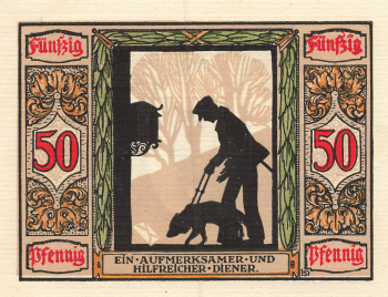 26121 Oldenburg emergency money with dog 1921