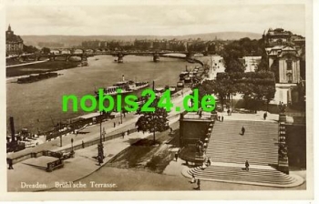 Dresden Brühlsche Terrasse Treppe o ca.1930
