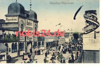 Dresden Vogelwiese Hippodrome folk festival hustle and bustle o 11.8.1912