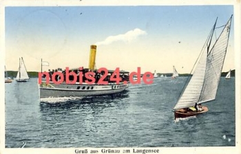Grünau Berlin Langensee Dampfer o 14.8.1938