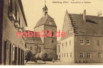 04931 Muehlberg Frauenkirche Rathaus *ca.1920