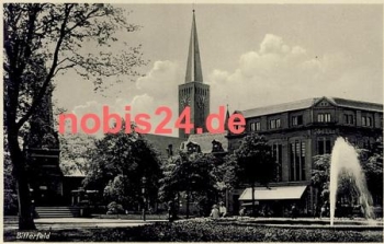 06749 Bitterfeld Turm Kirche Brunnen *ca.1940