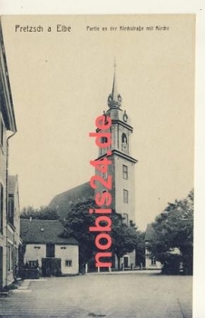 06909 Pretzsch Kirchstrasse postcard *ca.1915