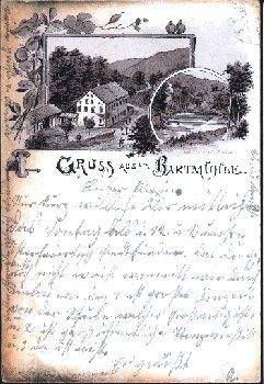 01774 Klingenberg Bartmühle Farblitho o 8.4.1903