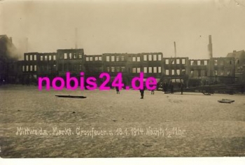 09648 Mittweida Markt Grossfeuer  18.1.1914