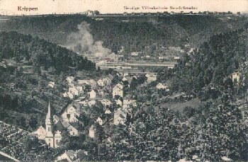 01814 Krippen mit Sendigs Villenkolonie Neu-Schandau o 9.1.1921