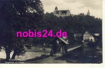 09328 Rochsburg suspension bridge castle *ca.1930