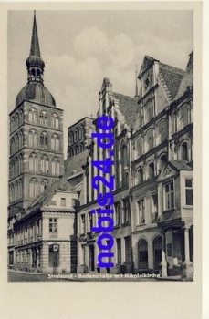 Stralsund Badenstrasse Nikolaikirche *ca.1953