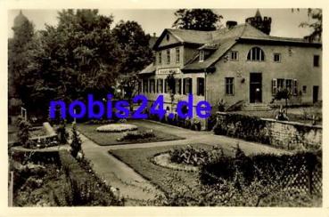 07751 Jena Botanical Garden House postcard o 1955