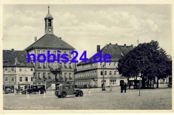01877 Bischofswerda Markt Rathaus Ansichtskarte *um 1930
