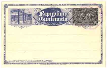 Guatemala Ganzsache 3 centavos o ca. 1900