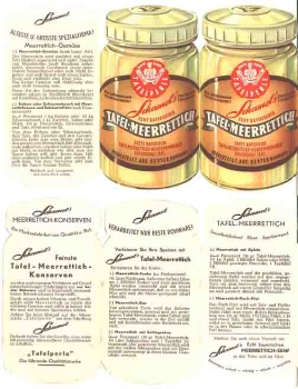 Chalkboard horseradish folding advertising booklet around 1930