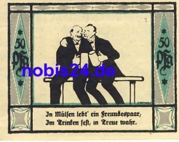 08132 Mulsen St. Jacob emergency money 50 pfennigs 1921