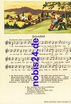 Anton Guenther "Feierobnd" song card no. 8985 *ca.1940