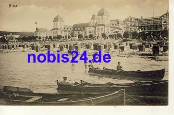18609 Binz Strand Boote Hotel *ca.1920