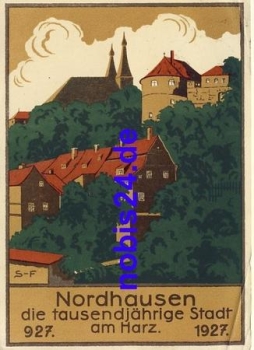 99734 Nordhausen 1000 years artist card o 1927