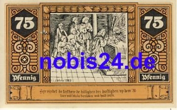 19336 Wilsnack emergency money 75 pfennigs 1922