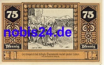 19336 Wilsnack emergency money 75 pfennigs 1922