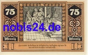 19336 Wilsnack emergency money 75 pfennigs 1922