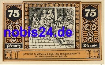 19336 Wilsnack emergency money 75 pfennigs 1922