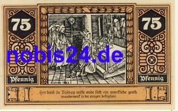 19336 Wilsnack Notgeld 75 Pfennige 1922