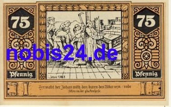 19336 Wilsnack emergency money 75 pfennigs 1922
