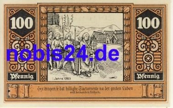 19336 Wilsnack emergency money 100 pfennigs 1922