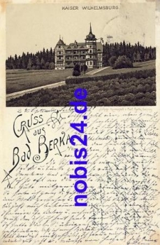 99438 Bad Berka Vorläufer Karte  K. Wilhelmsburg o 1893