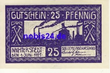 06469 Nachterstedt emergency money 25 pfennigs around 1920