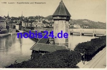 Lucerne Chapel Bridge Water Tower *ca.1920