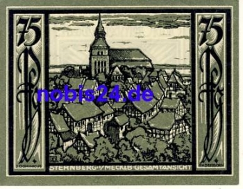 19406 Sternberg emergency money 75 pfennigs 1922